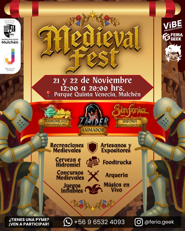 Medieval Fest llega a Mulchén con recreaciones, música en vivo y gastronomía
