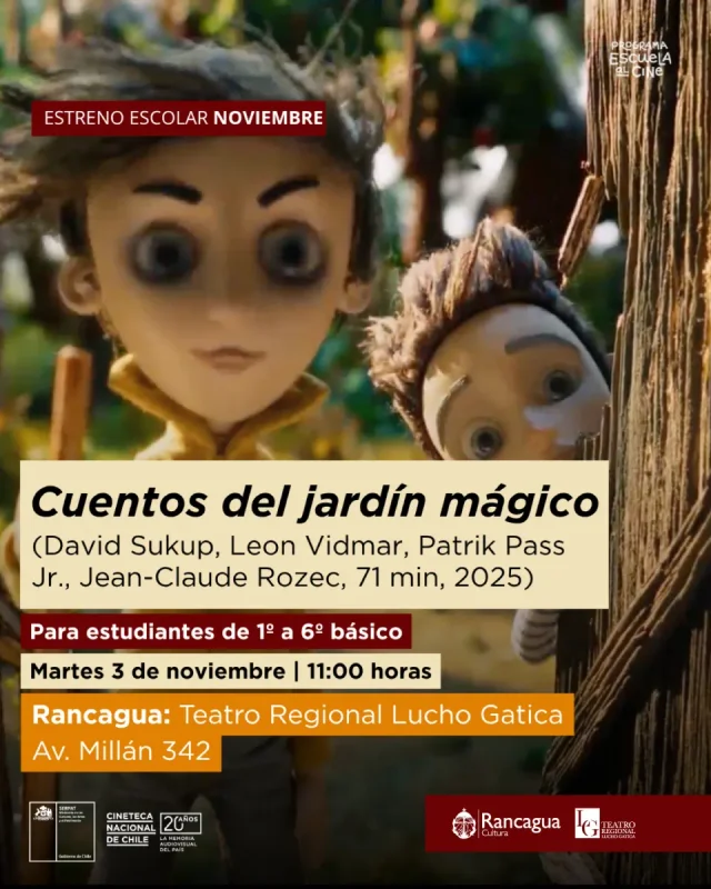 Estudiantes de 1ero a 6to básico podrán disfrutar de "cuentos de jardín mágico" en el teatro regional Lucho Gatica