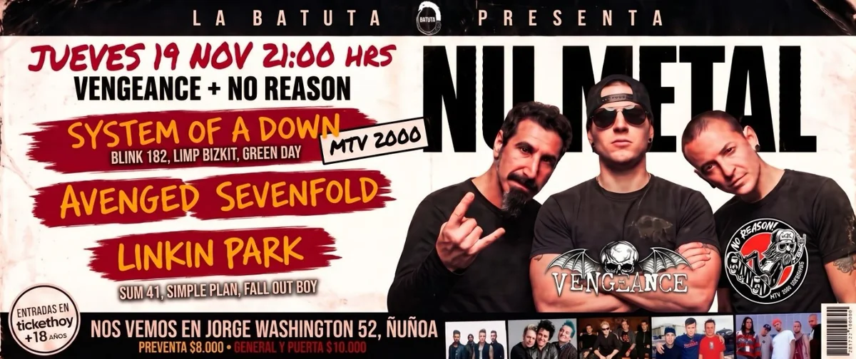 LA NOSTALGIA DE LOS 2000 y EL MEJOR METAL SE TOMAN LA NOCHE