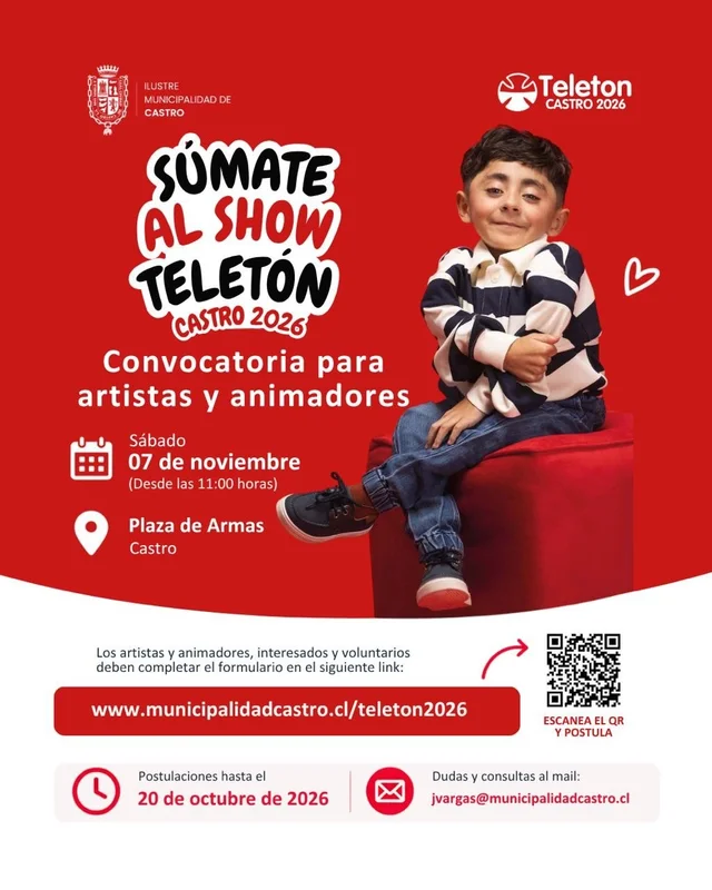 Show Teletón 2026 en la Plaza de Armas de Castro