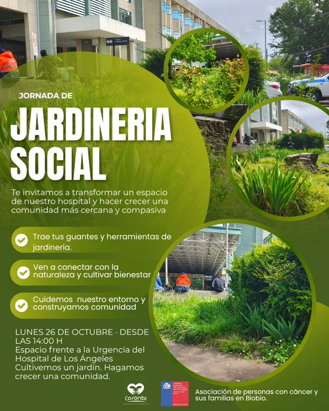 Jornada de Jardinería Social en Hospital de Los Ángeles