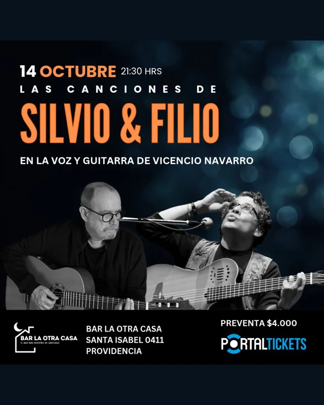Canciones De Silvio & Filio Por Vicencio Navarro En Bar La Otra Casa