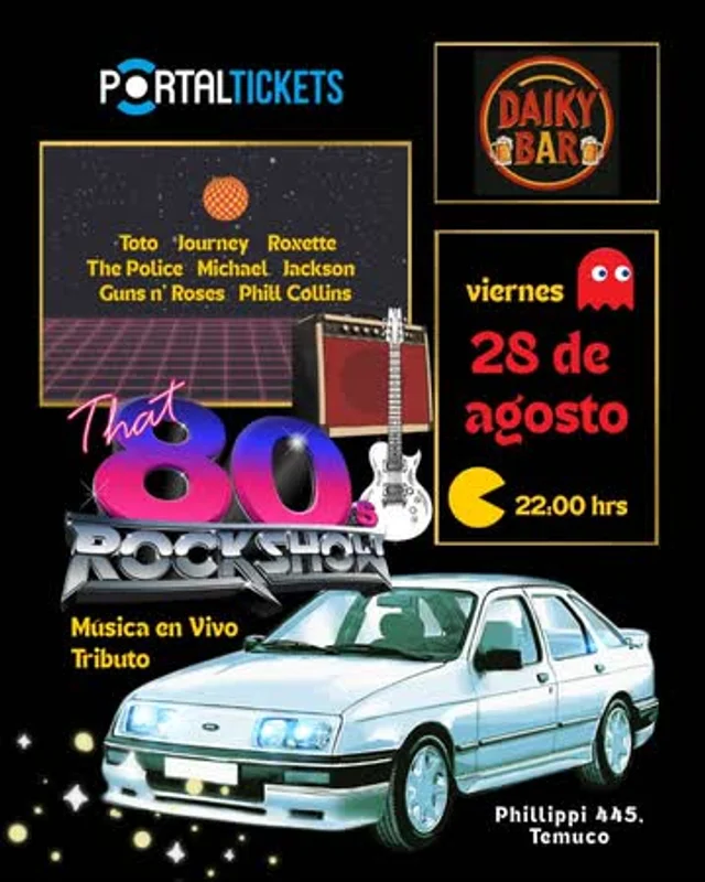 Tributo 80'S En Vivo Journey + Toto + Roxette + Phill Collins En Daiky Bar, Temuco