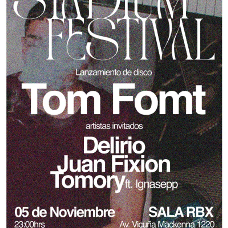 Concierto Tom Fomt en RBX (artistas invitados: Delirio, Juan Fixión y Tomory)
