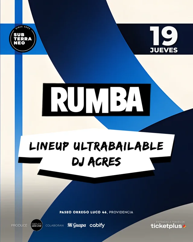 RUMBA Full Ultrabailable ★ JUEVES 26 NOVIEMBRE ★ Club Subterráneo (+21M & +23H)