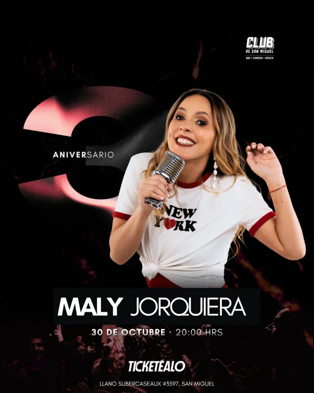 Maly Jorquiera En El Club De San Miguel 30 De Octubre 20:00 Hrs