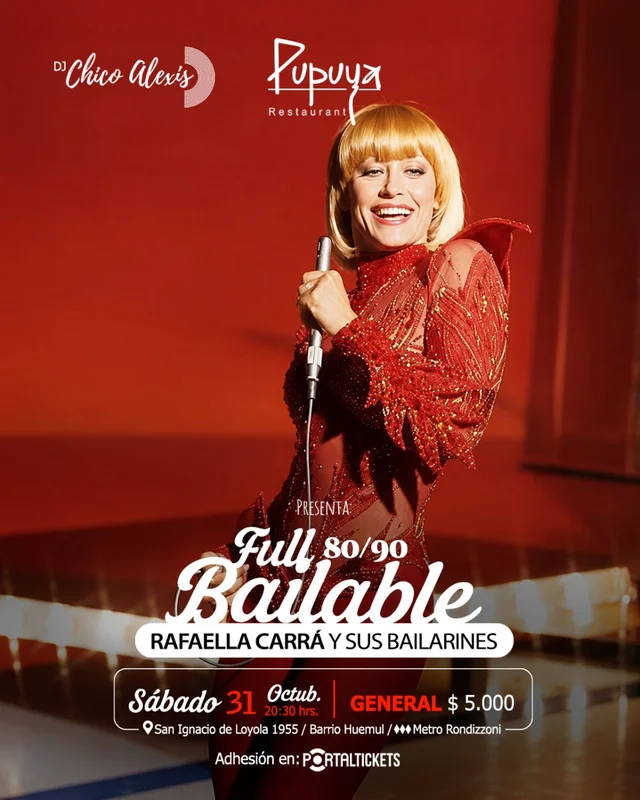 Mambo 80/90 Con La Doble De Rafaela Carrá + Bailarines En Pupuya Restaurant