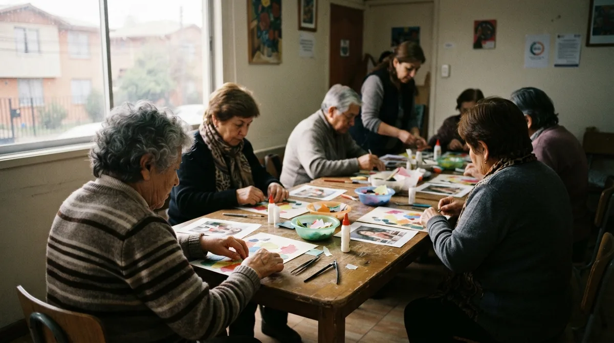 Taller de chigiri-e para adultos mayores
